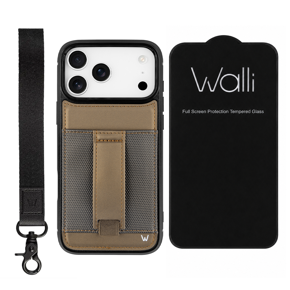 Brown Elite Walli Protection Bundle iPhone 15 Pro / iPhone 14