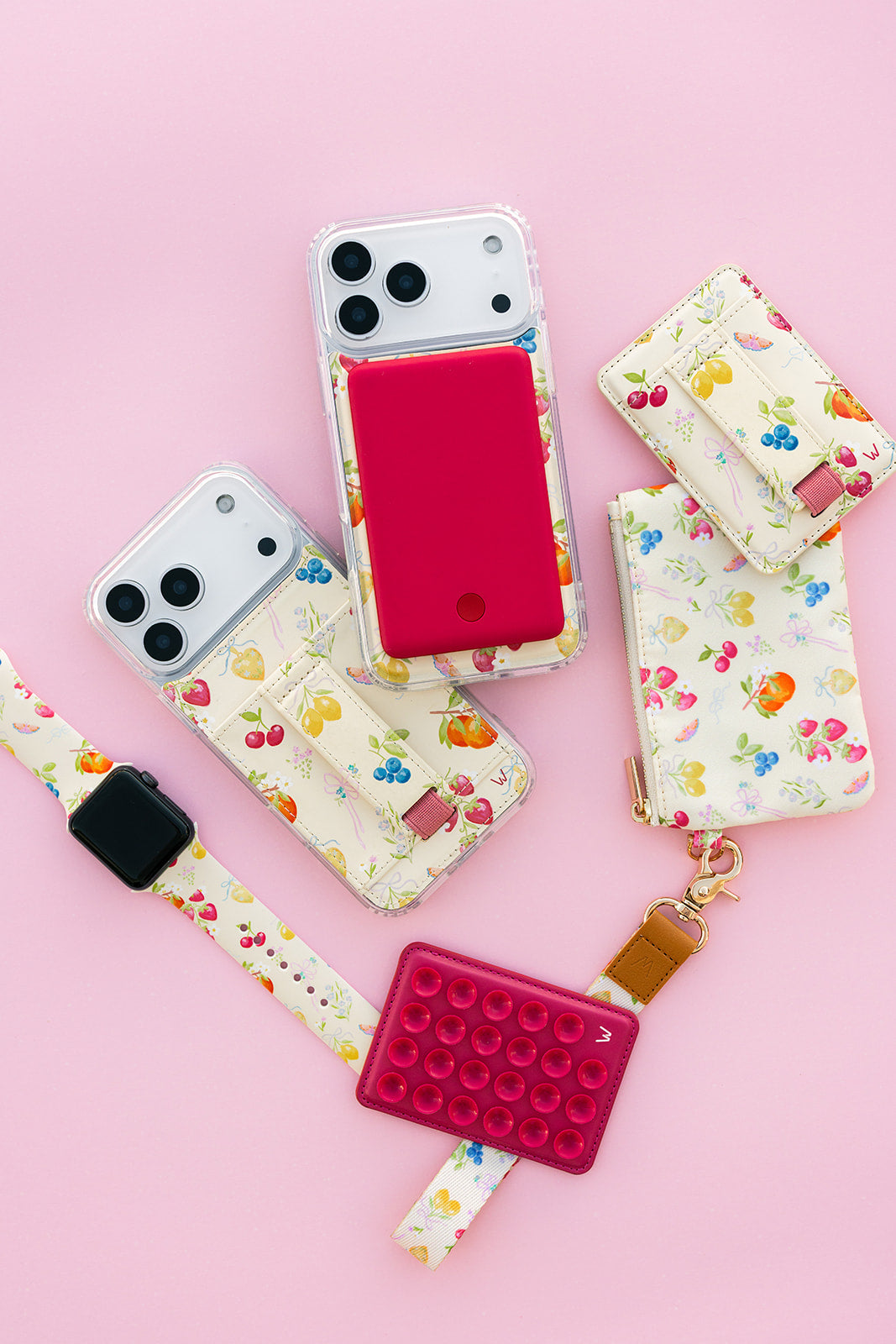 Floral MagSafe Phone Case with Card Holder & Strap | Walli – Walli