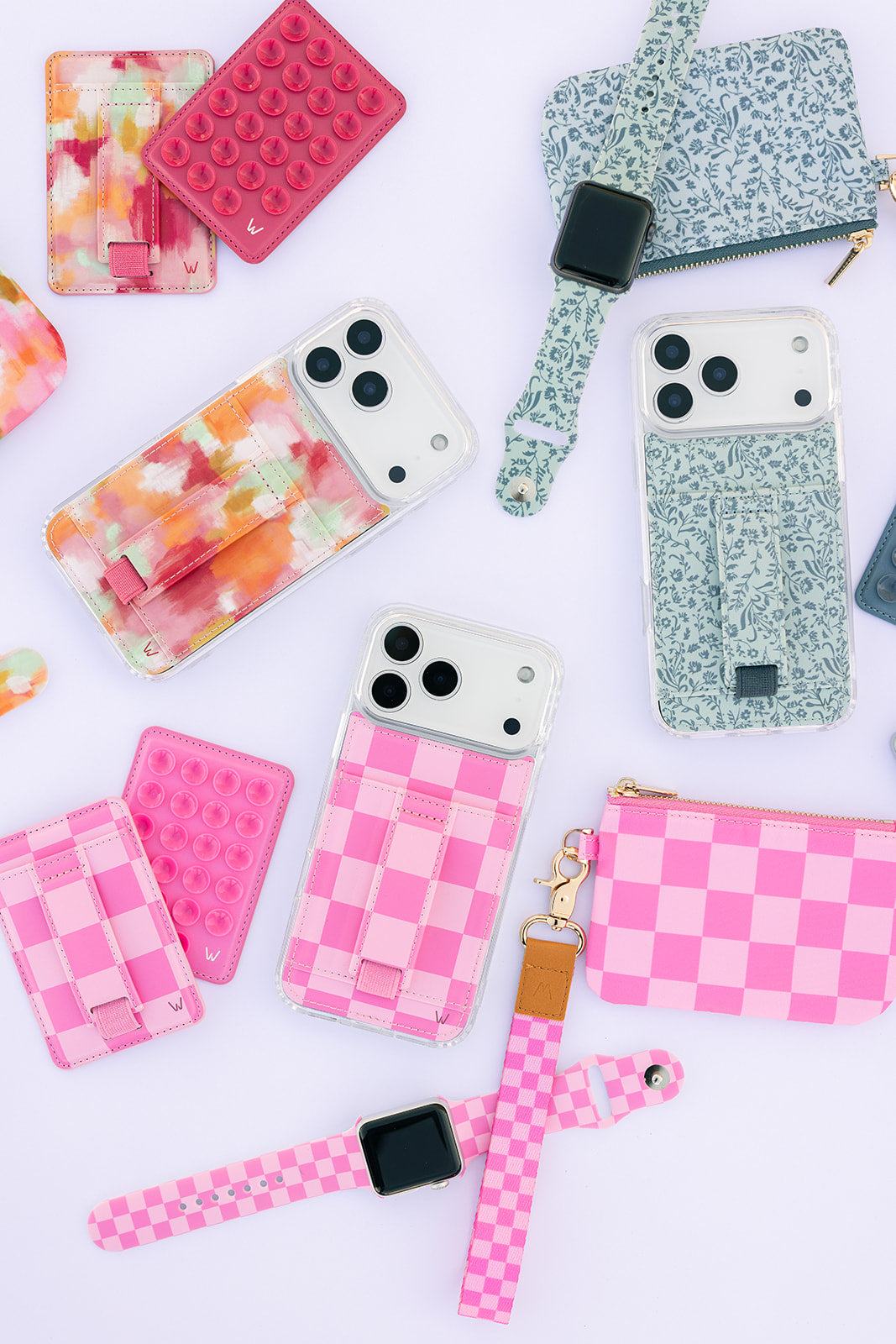 Pink Checkered MagSafe Phone Case | Walli Cases