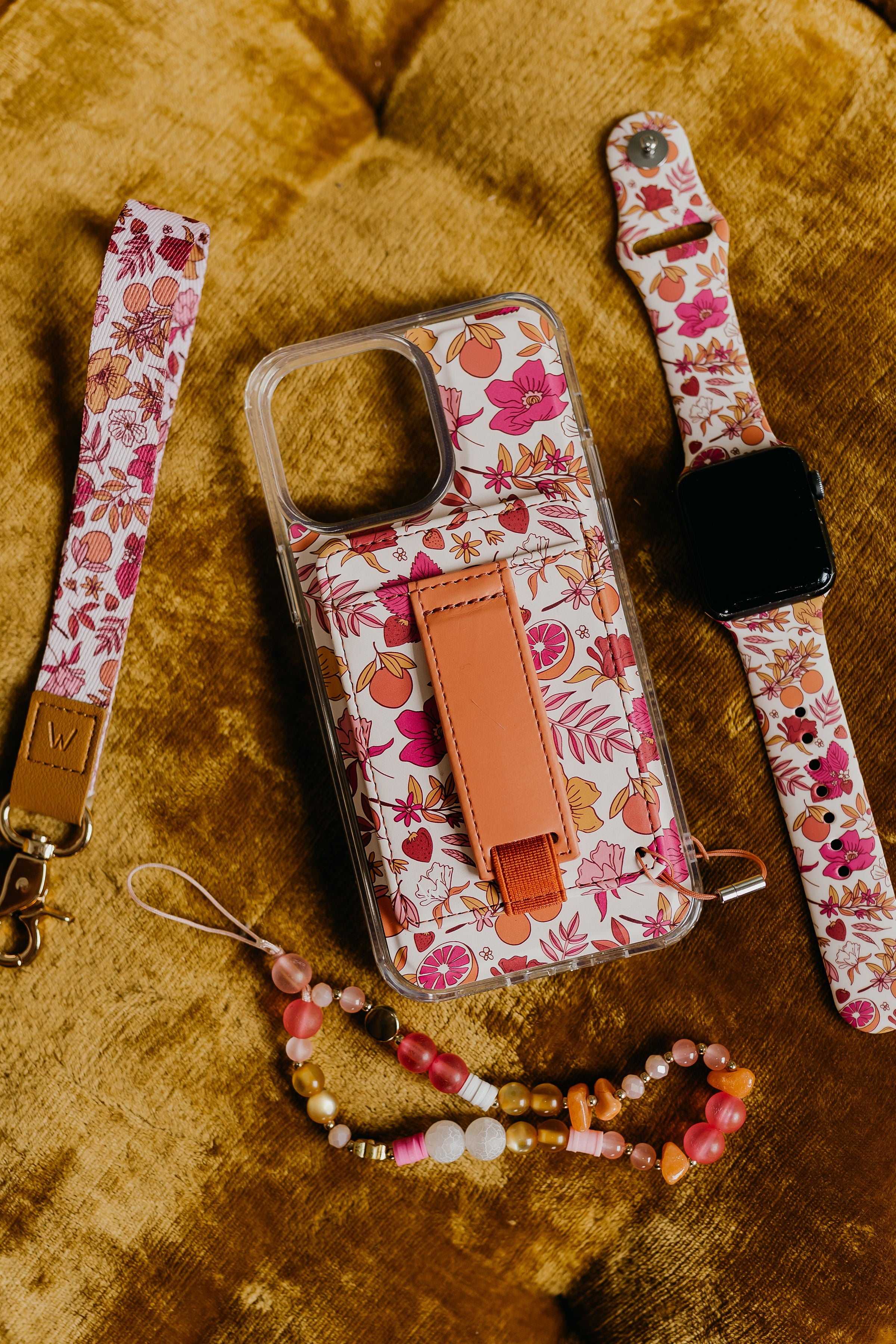 Tropical Floral Wrist Lanyard — Walli Cases