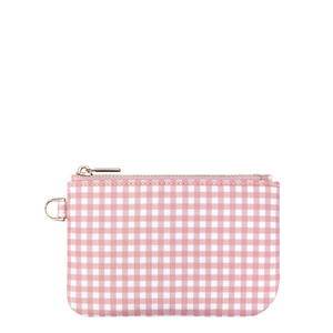 Blushing Gingham Zipper Pouch