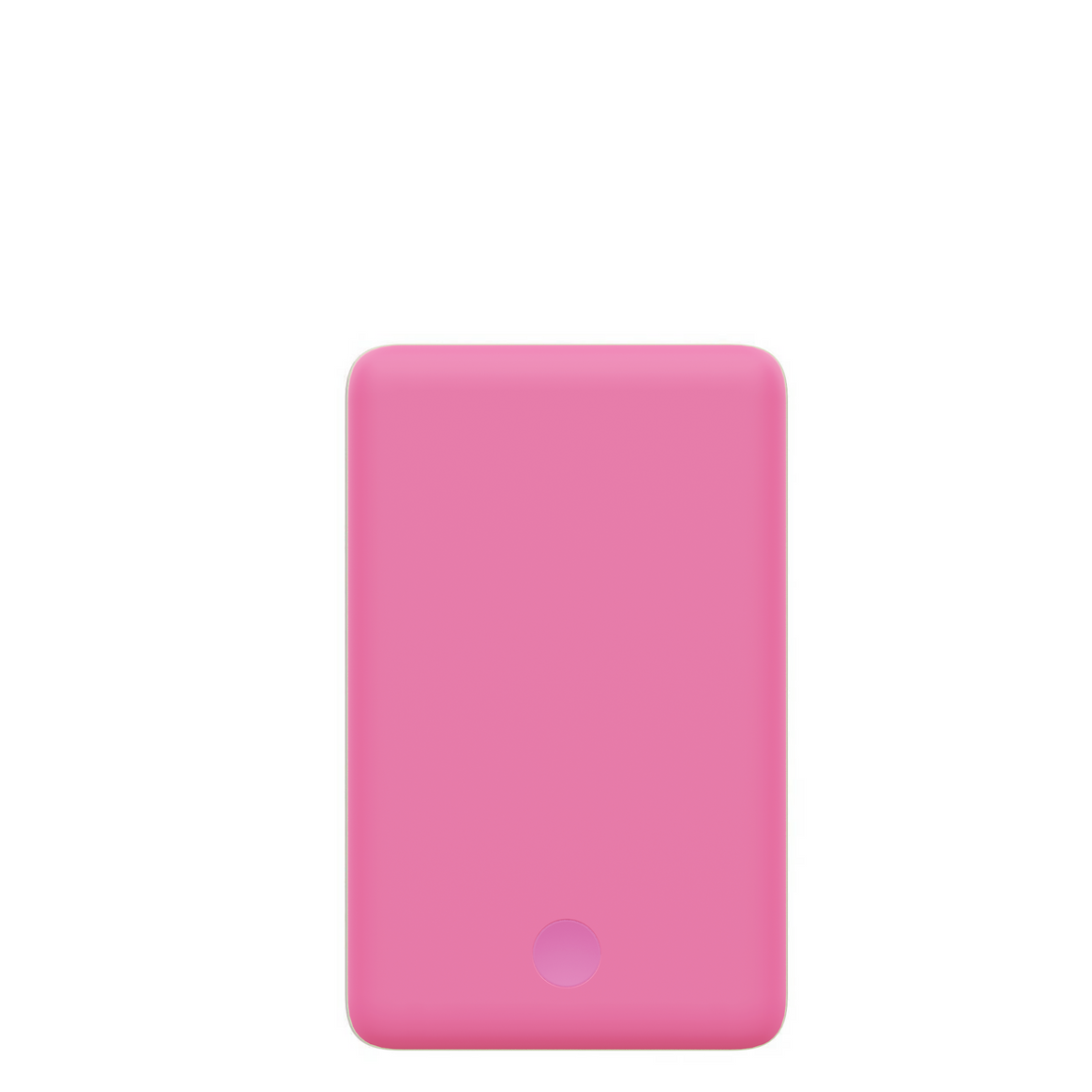 Walli Bubblegum magnetic Power Boost portable charger in pink with MagSafe-compatible wireless charging for travel and daily use.