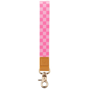 Bubblegum Check Wrist Lanyard