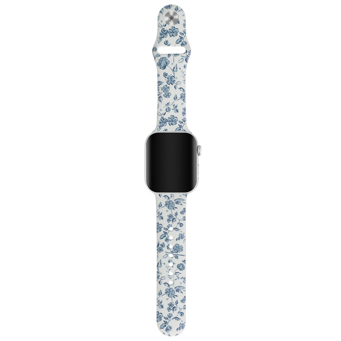 Coastal Garden Apple Watch Band with colorful botanical garden design and comfortable adjustable strap