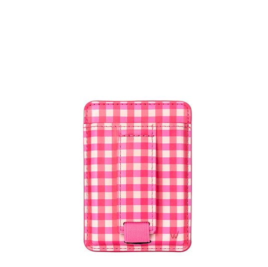 Electric Picnic Magnetic Wallet with colorful pattern, MagSafe compatibility, card holder, and built-in finger strap