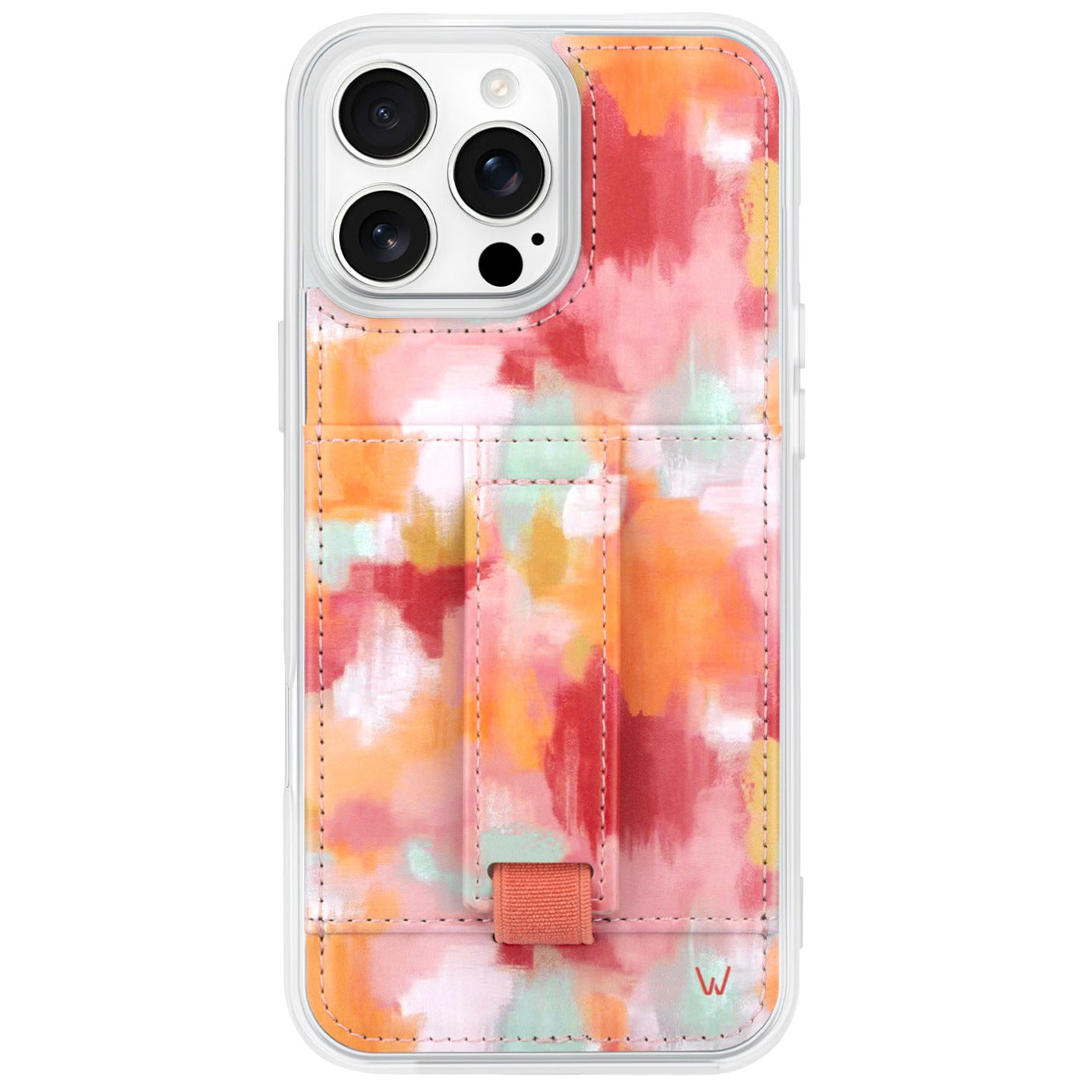 Water Color Waves Vegan Leather Phone Case - Original - Finger Strap ...