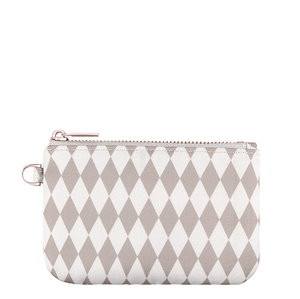 Diamond Latte Zipper Pouch