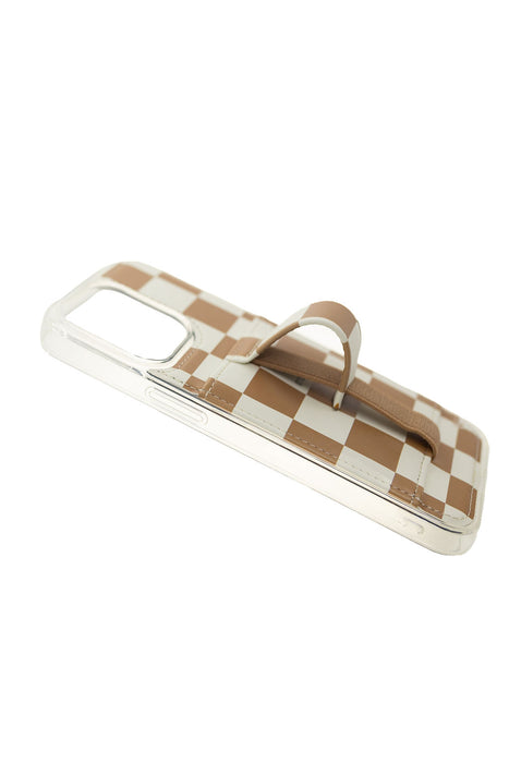 Chestnut Check Wrist Lanyard by Our Faux Farmhouse — Walli Cases