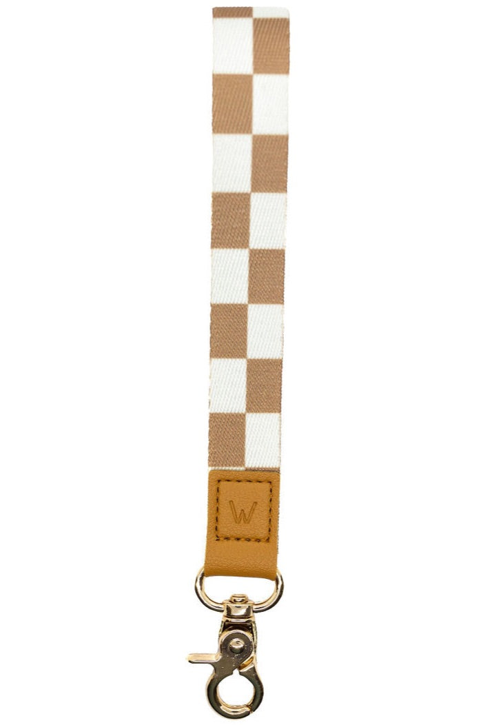 Chestnut Check Wrist Lanyard by Our Faux Farmhouse
